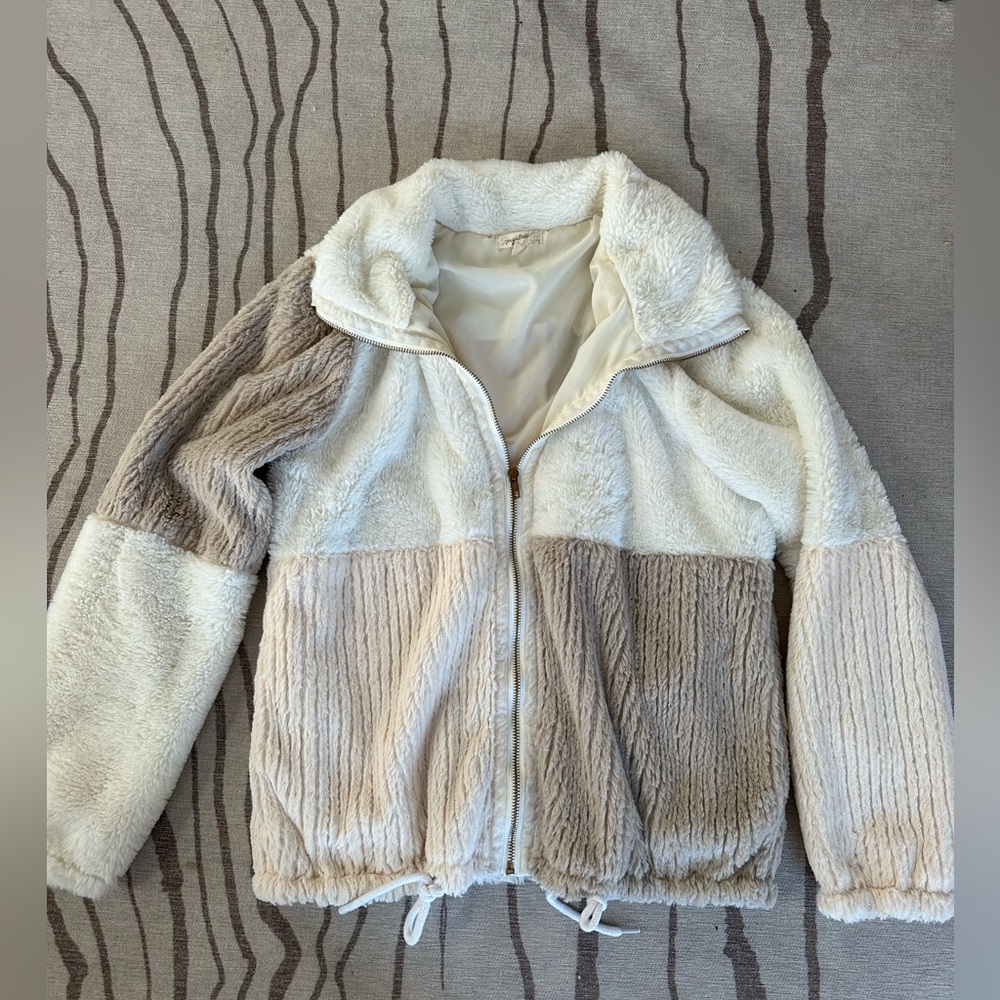 Mystree Fur Zip Up Jacket